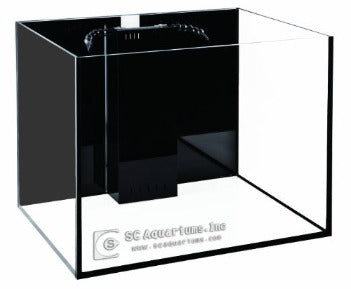 Acuario de vidrio Starfire de 135 galones 36x36x24 (15 mm), sin borde con caja de desbordamiento incorporada
