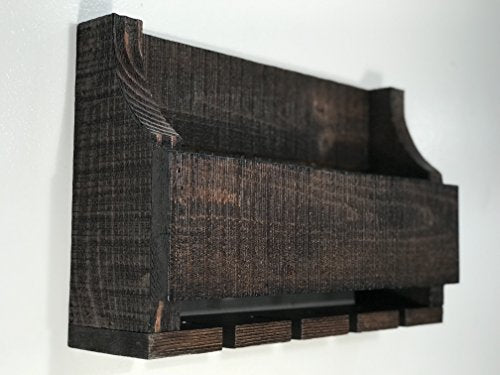 Empire USA - Botellero de montaje en pared de madera de granero (abeto marrón granero)